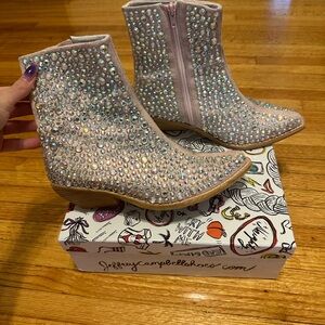 Jeffrey Campbell Pink Rhinestone Cowgirl Boots